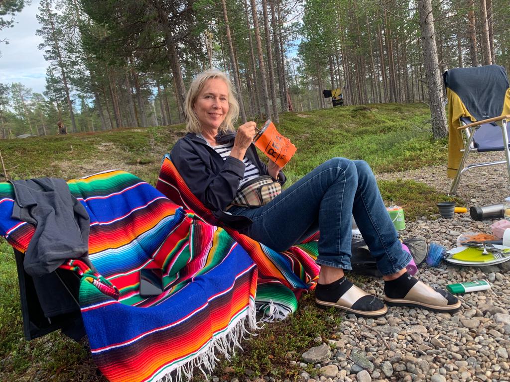Matpause uten myggnett.