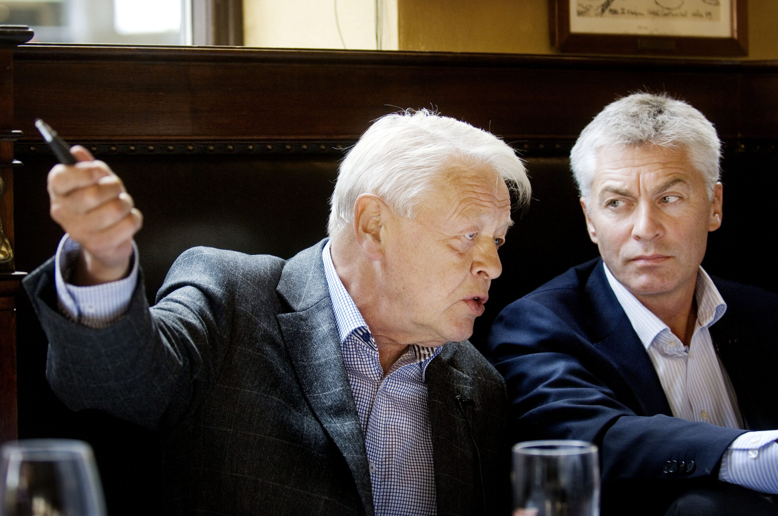 Kåre Valebrokk og Simen Lieungh på Theatercafeen. Foto: Gorm K. Gaare