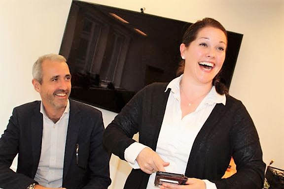 Adm.dir. Olaf Thommessen og salgs- og markedsjef Cecilie Rochstad i Bedriftsforbundet