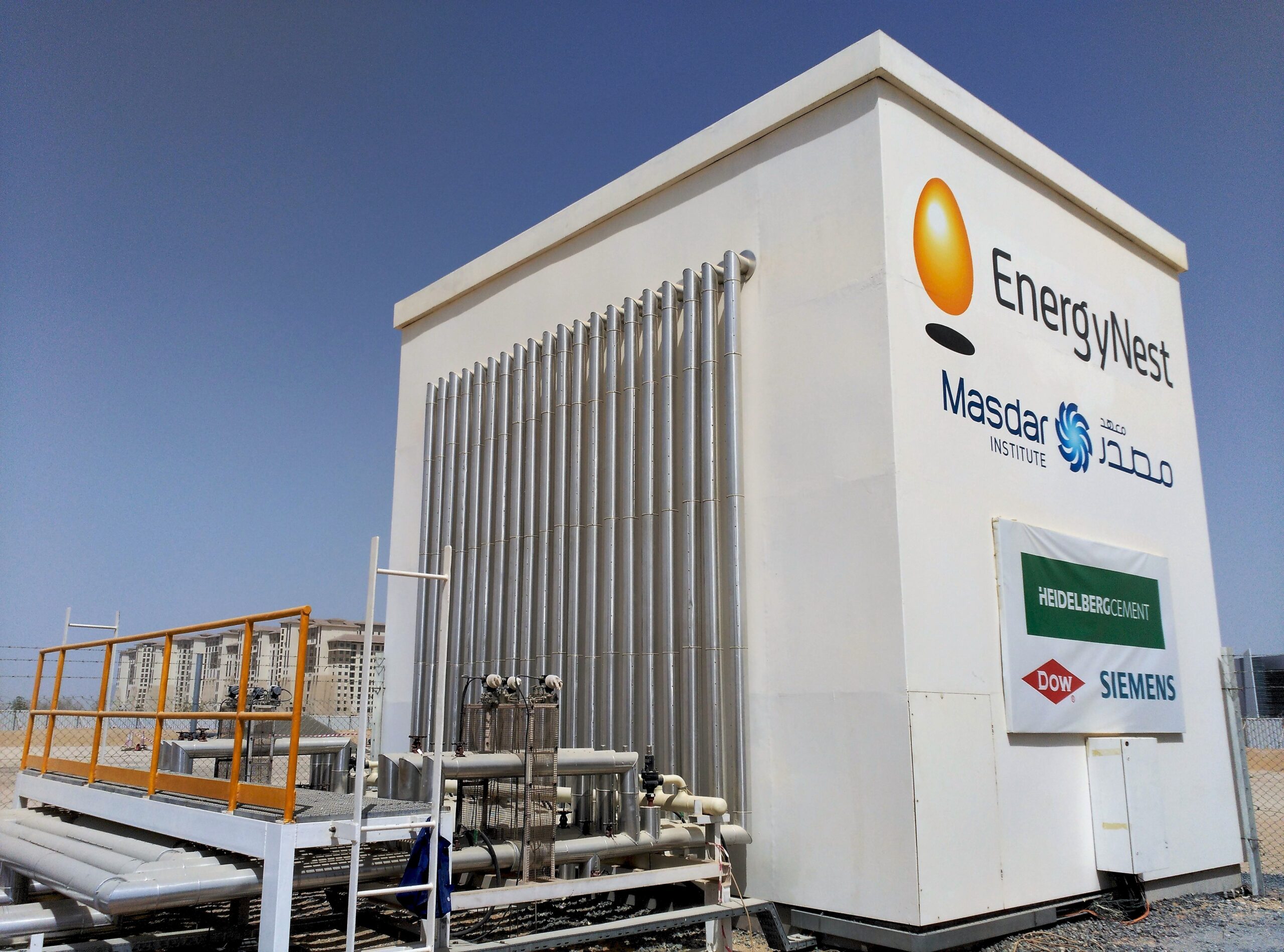 EnergyNest-batterier i Abu Dhabi.