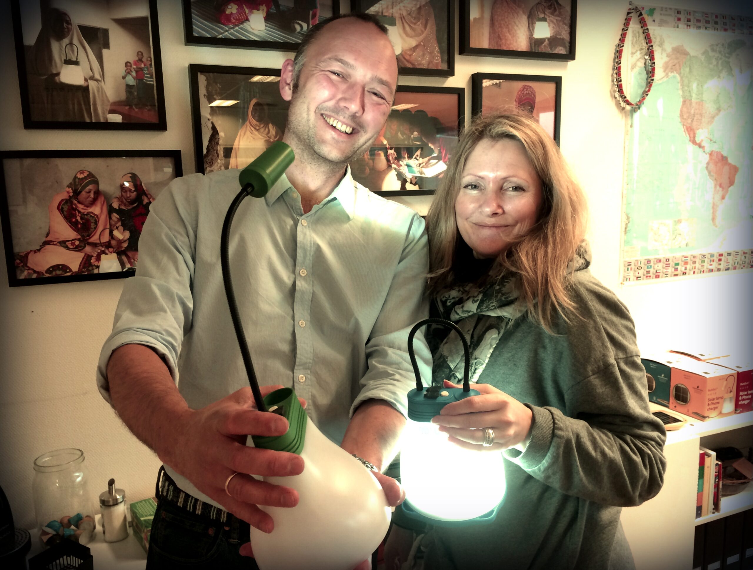 Gründer og styreleder Kristian Bye og daglig leder Ingun Berget Johansen i BRIGHT Products.