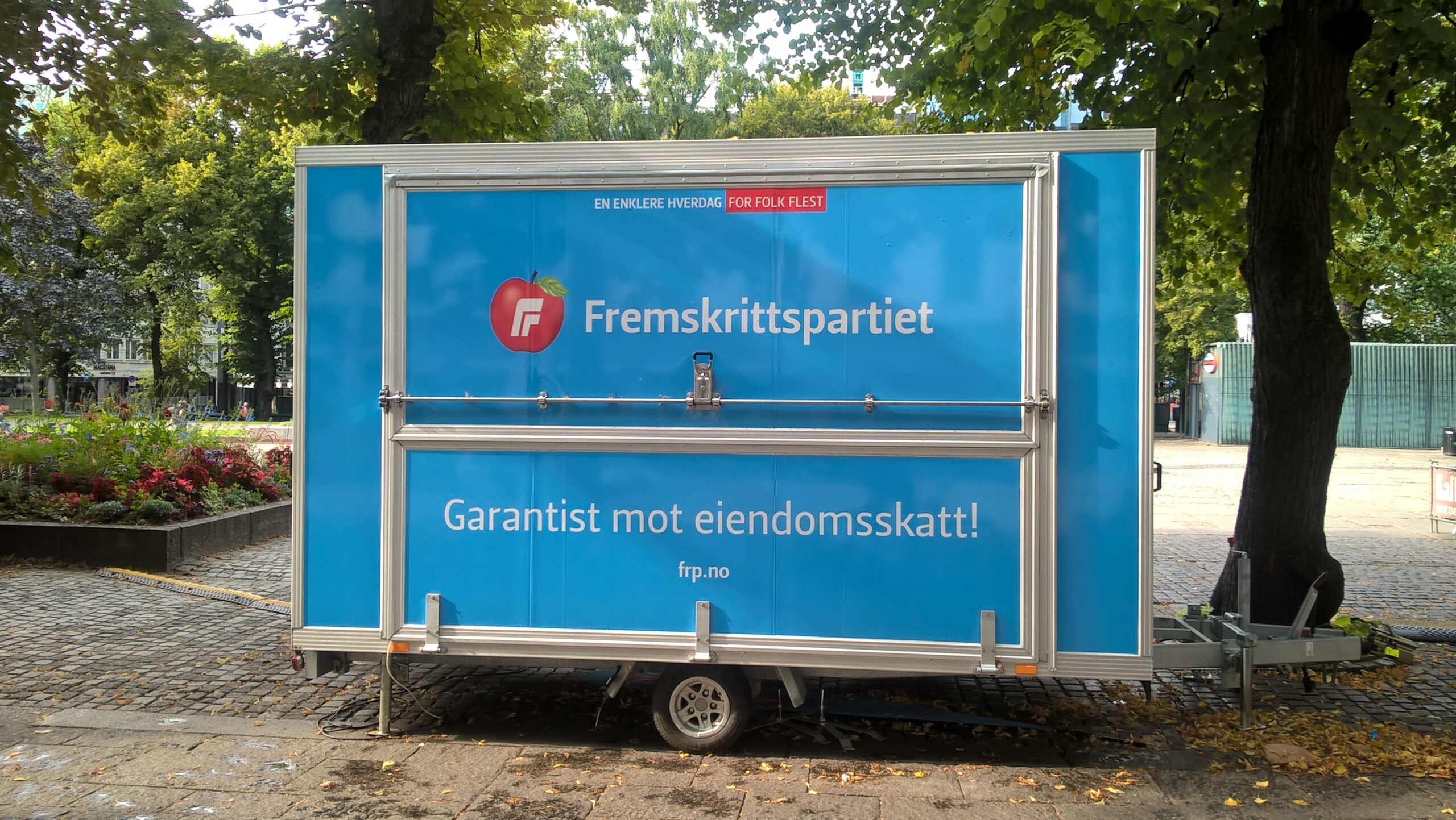 Fremskrittspartiet - valgbod 2015.  Foto: OBM