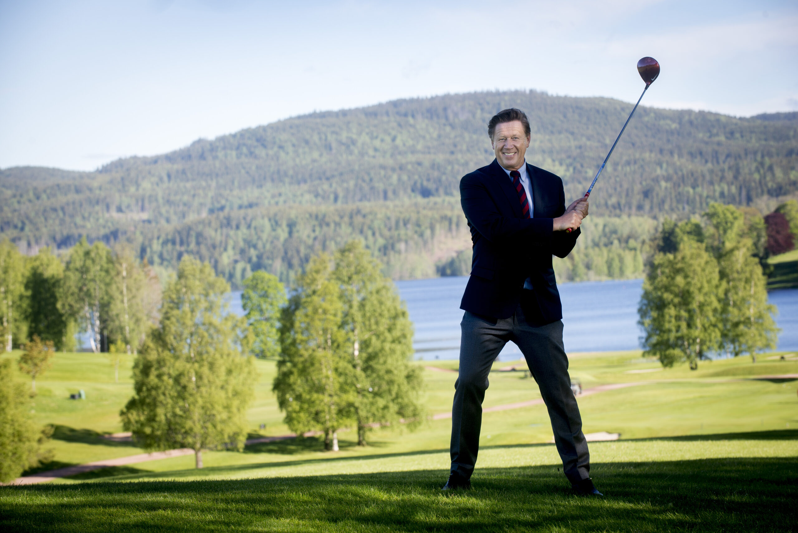 Geir Olav Killingstad og Suzanne Pettersen jobber for å få Solheim Cup til Oslo - et prosjekt som krever store investeringer.  Foto: Gorm K. Gaare.