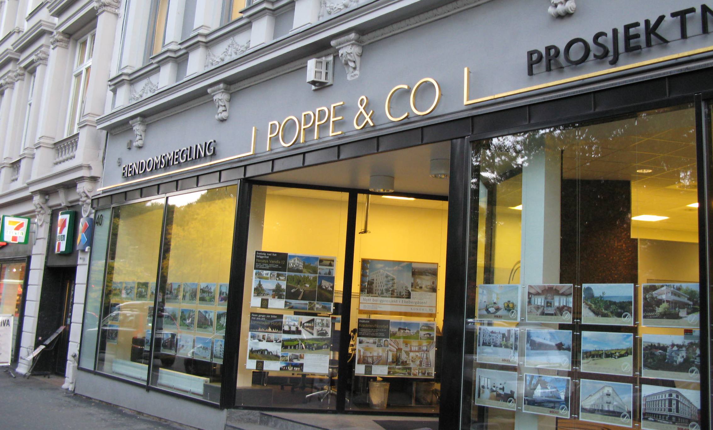 Poppes kontorer i Henrik Ibsensgate med utsikt til Slottet blir snart ledig. Foto: Petter Wang