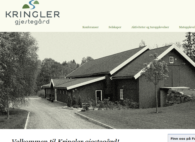 Blant de håndplukkede er Kringler gjestegård, 15 minutter fra Oslo Lufthavn Gardermoen. Faksimile av Kringlers nettside.