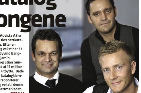 Faksimile av Oslo Business Memos førsteside i papirutgaven for uke 50, 2010. Advista er det mest lønnsomme av nettkatalogfirmaene i Oslo.