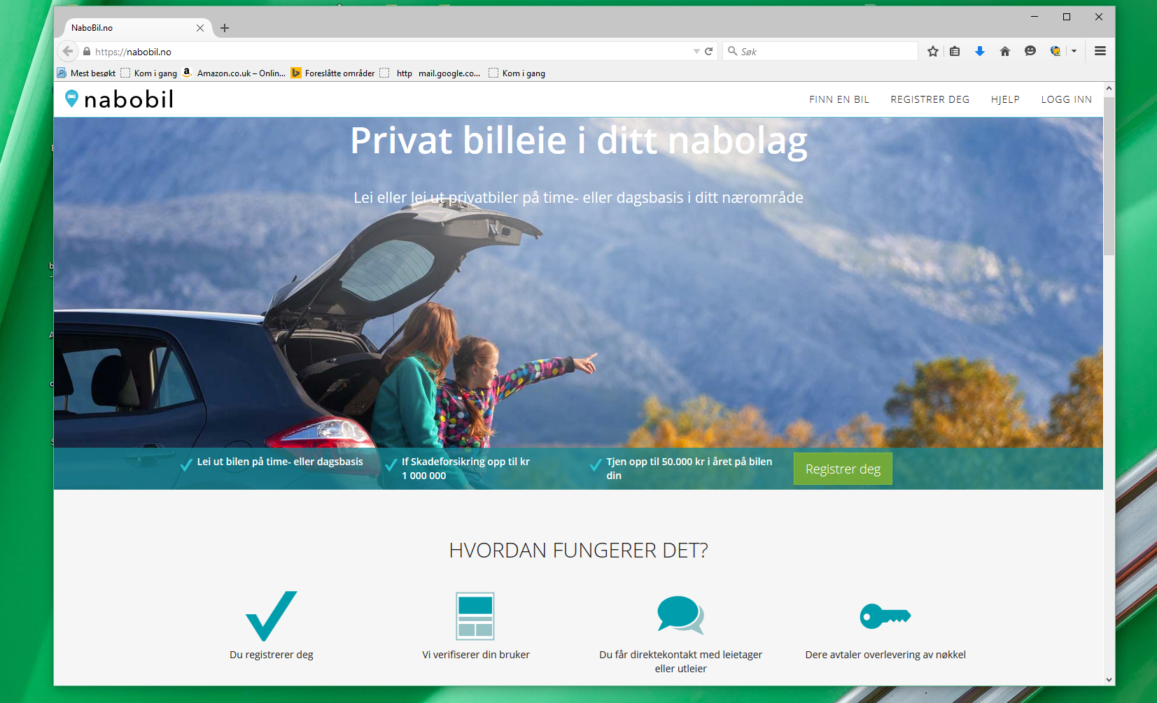 NaboBil.no - faksimile av hjemmesiden