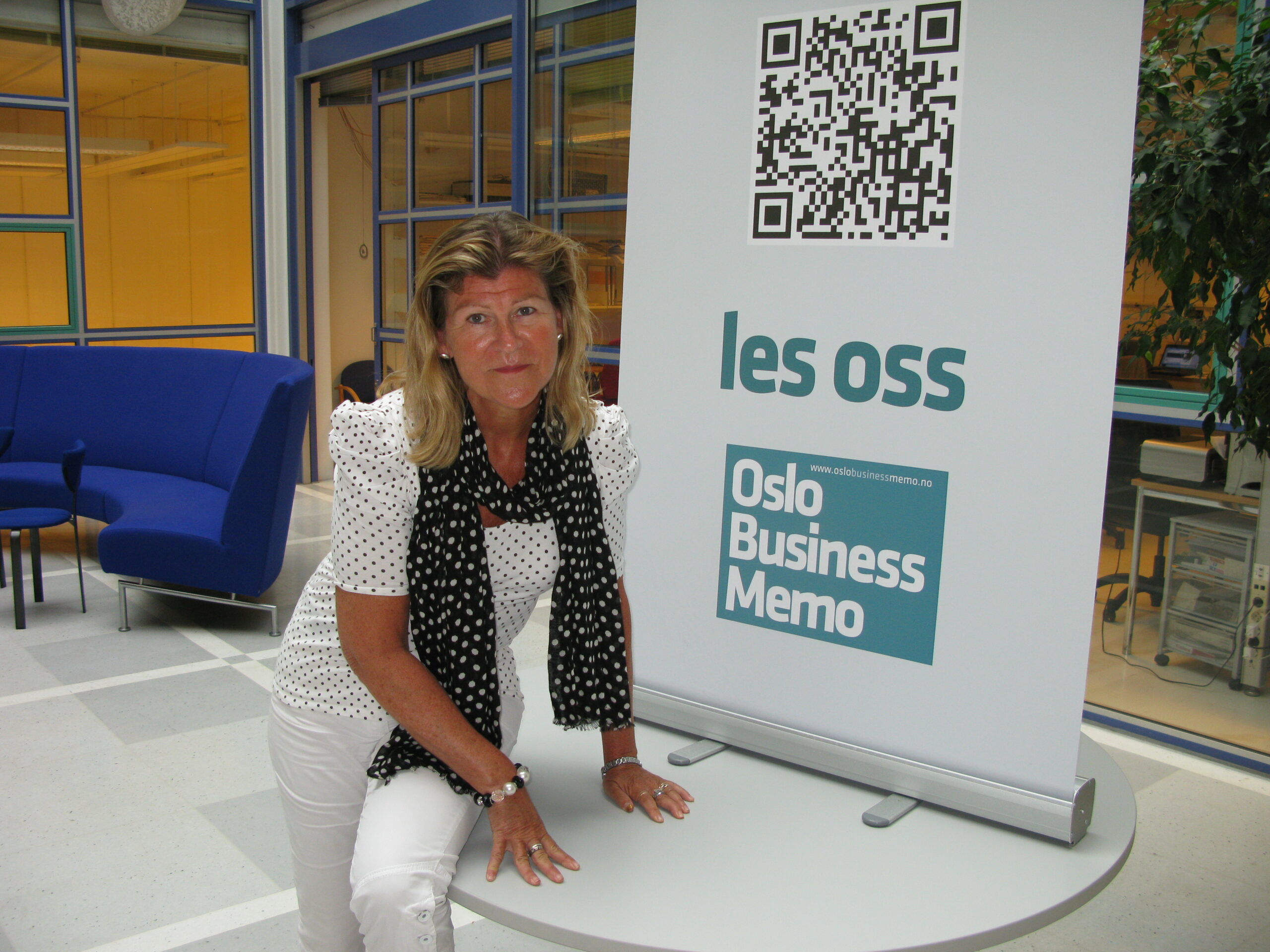 Ingrid Schiefloe, ansvarlig for kommunikasjonsvirksomheten i Oslo Business Memo, for tiden opptatt med Sara Forest Project - på aksen Vulkan-Quatar. Foto: OBM