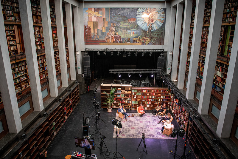 The innovation scene: Oslo Innovation Week was presented in the old library building Deihmanske in central Oslo.  Photo: Gorm K. Gaare.