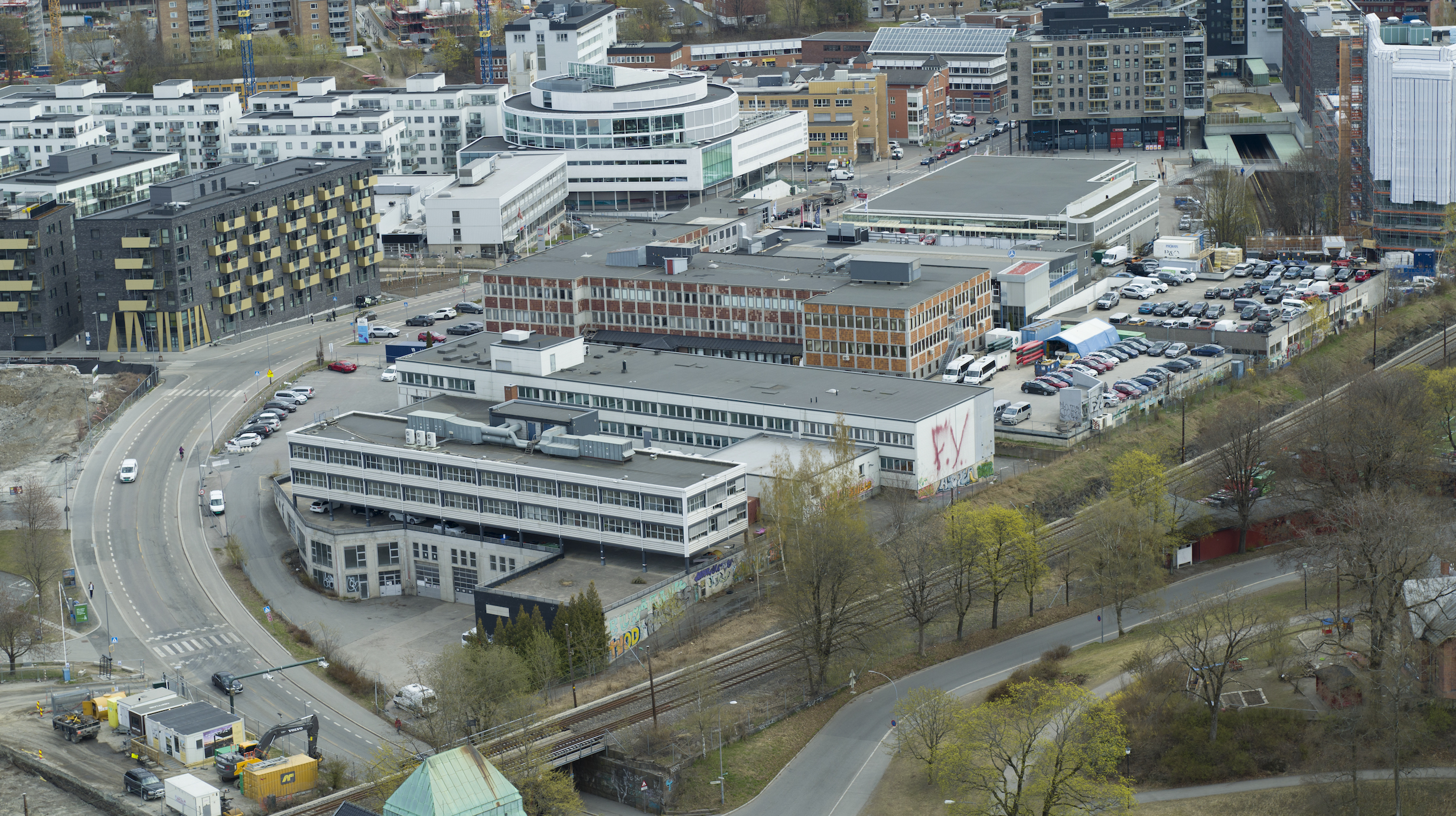 Her skal det nye NRK-hovedkvarteret bygges. Det skal stå ferdig i 2023. Foto: NRK: