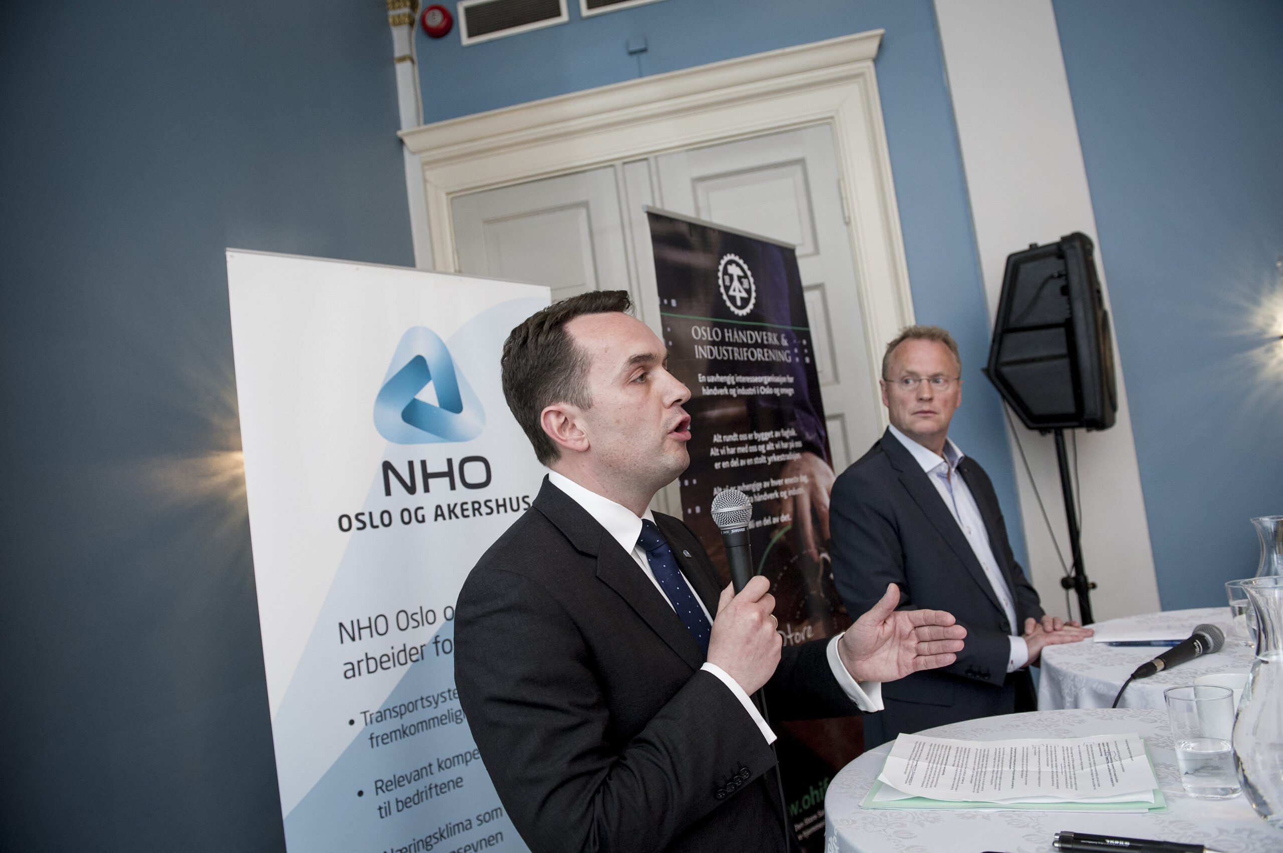 Oslovalget 2015:  Duoen Raymond & Røsland turnerer hovedstaden med kampen om nøkkel til byrådskontorene de neste fire årene. Foto: Gorm K. Gaare.