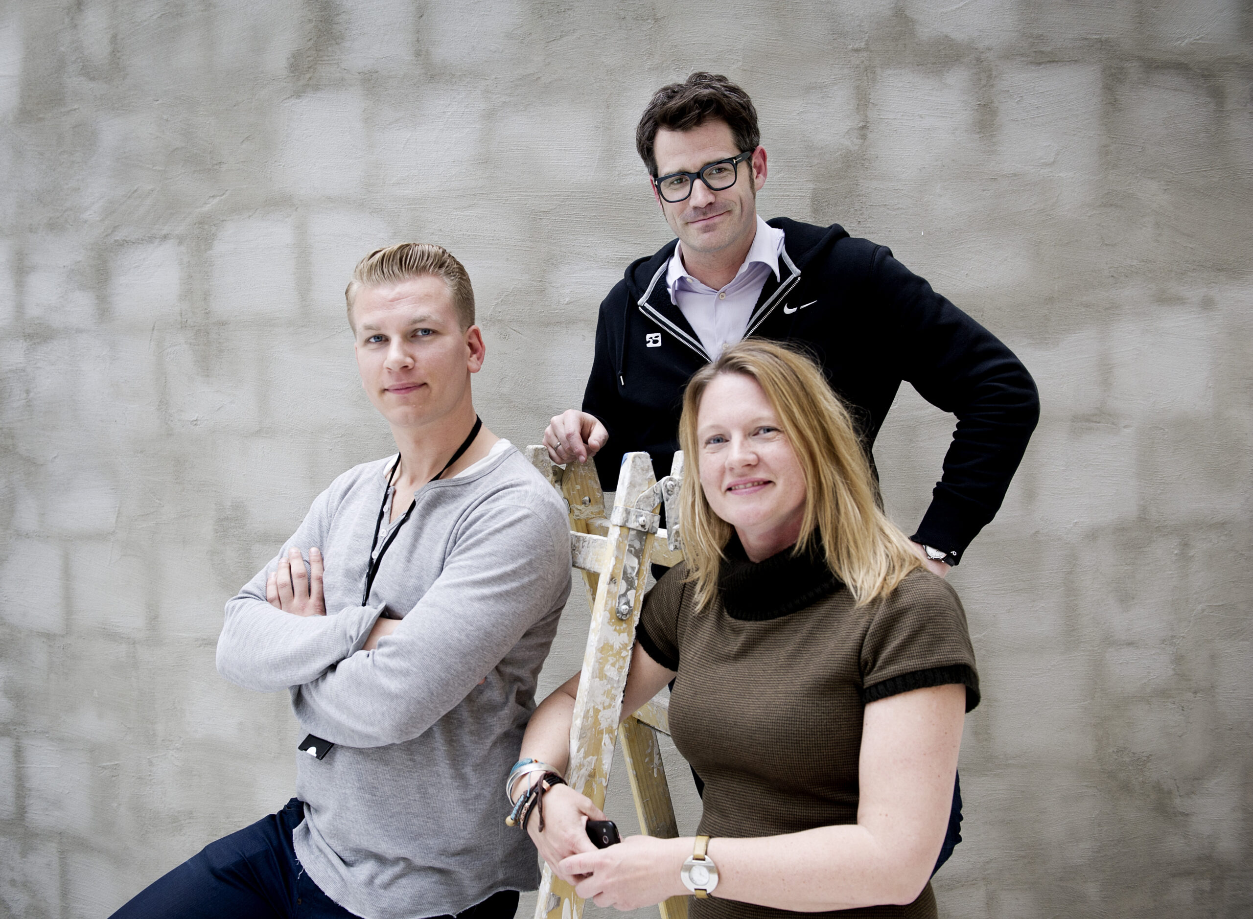 Talentjakt: Alexander Woxen, t.h., jakter på talenter som har det som skal til for å lykkes som gründer. Her sammen med kollegene Åsa Waldemar og Odd Utgård. Foto: Gorm K. Gaare