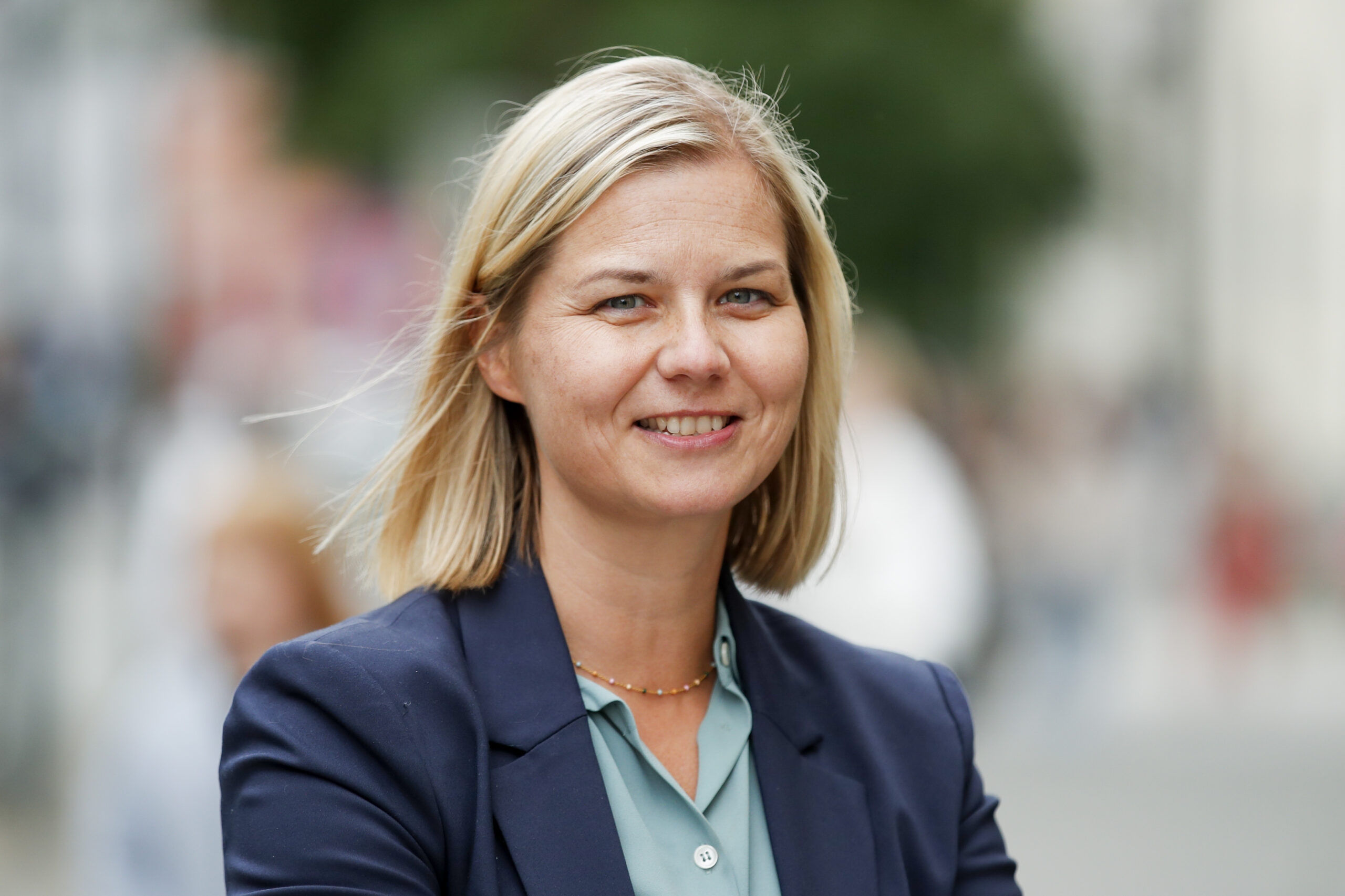 Venstre-leiar Guri Melby seier Norge for nesten alle praktiske formål er medlem av EU. Foto: Beate Oma Dahle / NTB / NPK