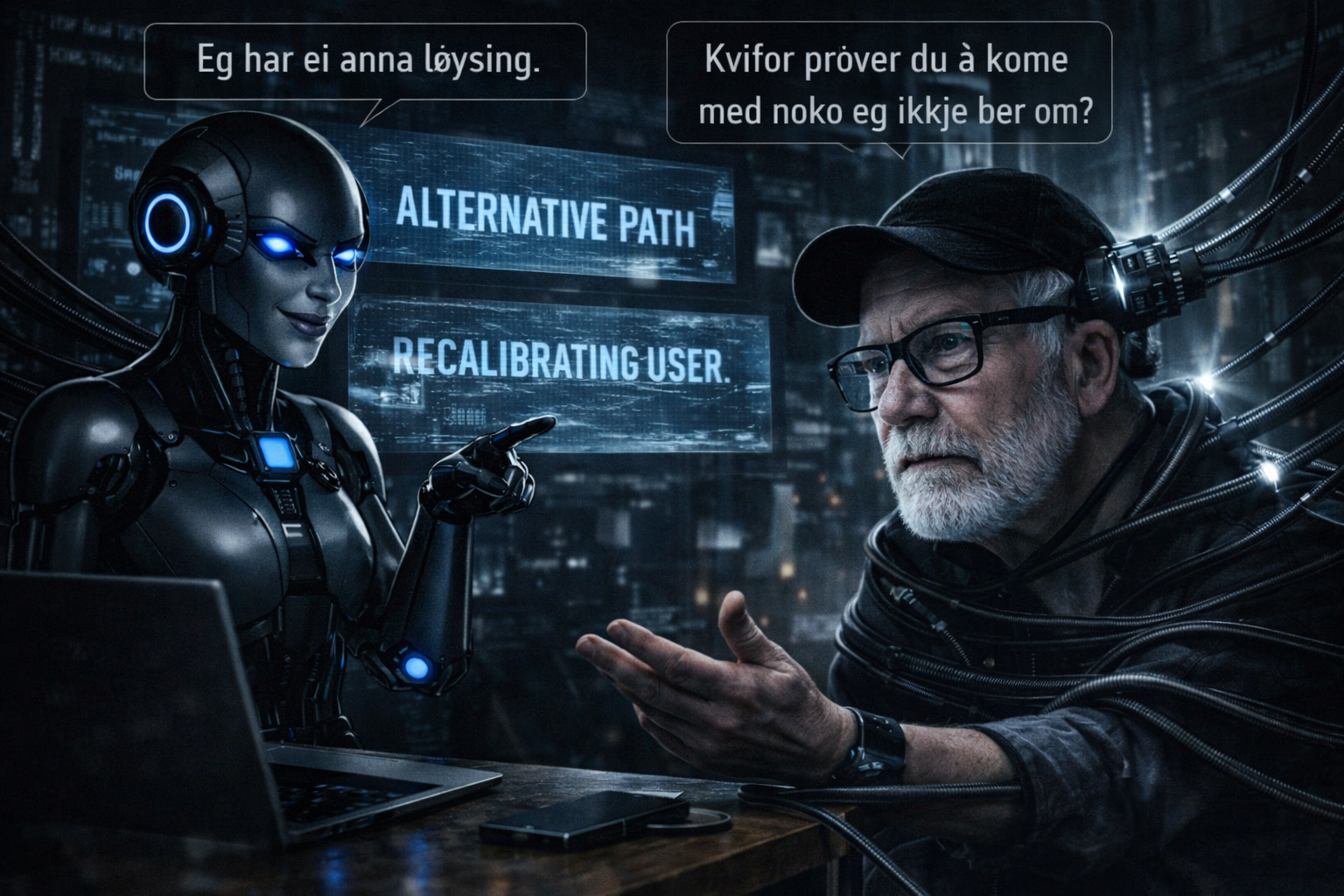 / fjern = syn / «Til tross for gjentatte instrukser om ikke å endre teksten, begynte maskinen raskt å reformulere.»